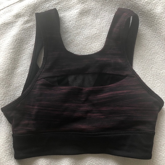 Lululemon Run the Day Bra Size 4 in Low Tide Blush Berry Black Sports Bra - Picture 11 of 12